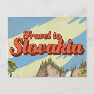 Slovakia Vintage Travel Poster Postcard