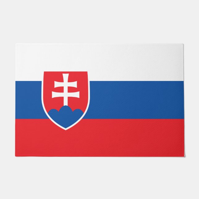 Slovakian Flag Doormat (Front)