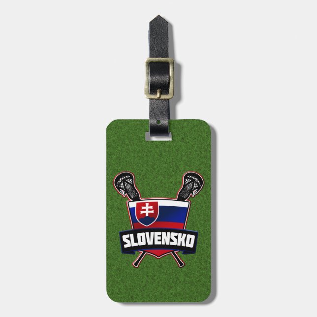 Slovakian Lacrosse Luggage Tag Template (Front Vertical)