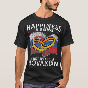 Slovakian Wedding Slovak Roots Slovakia Flag Marri T-Shirt