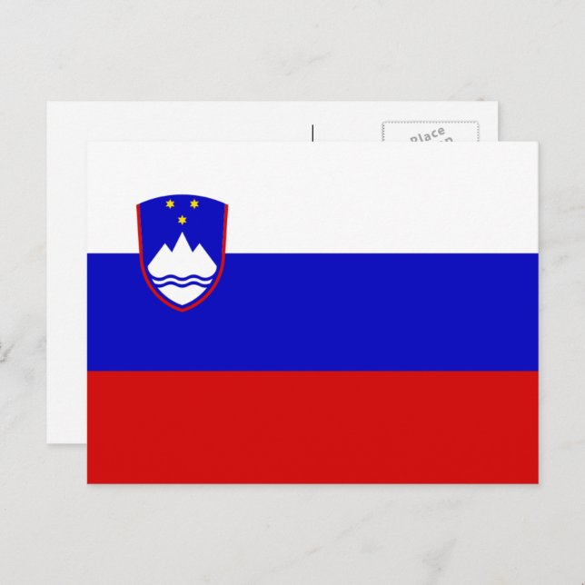 Slovene Flag, Flag of Slovenia Postcard (Front/Back)