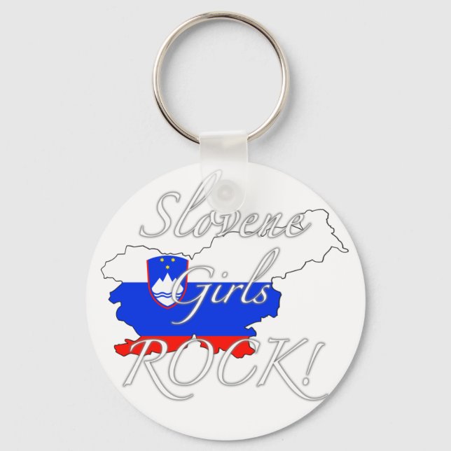 Slovene Girls Rock! Key Ring (Front)