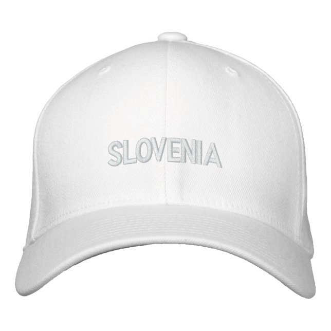 Slovenia 2014 Slovenia Soccer Slav flag ball Embroidered Hat (Front)