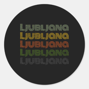 Slovenia 70'S City Ljubljana Classic Round Sticker
