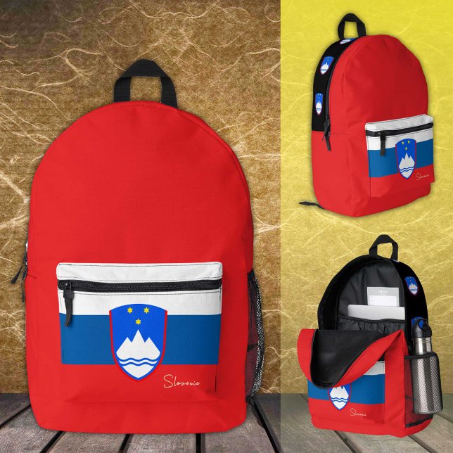 Slovenia, backpack, Slovenian Flag / patriotic Printed Backpack (Creator Uploaded)