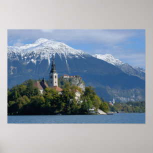 Slovenia, Bled, Lake Bled, Bled Island, Bled Poster