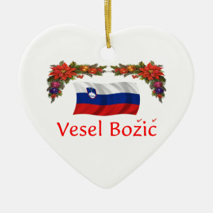 Slovenia Christmas Ceramic Tree Decoration