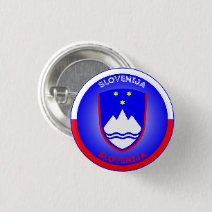 Slovenia Coat of Arms Circle Shape 3 Cm Round Badge