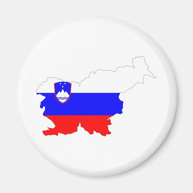slovenia country flag map shape silhouette symbol magnet (Front)