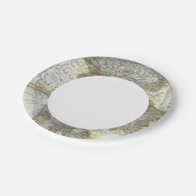 Slovenia, Croatia Paper Plate (Angled)