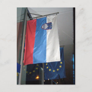 slovenia eu flag postcard