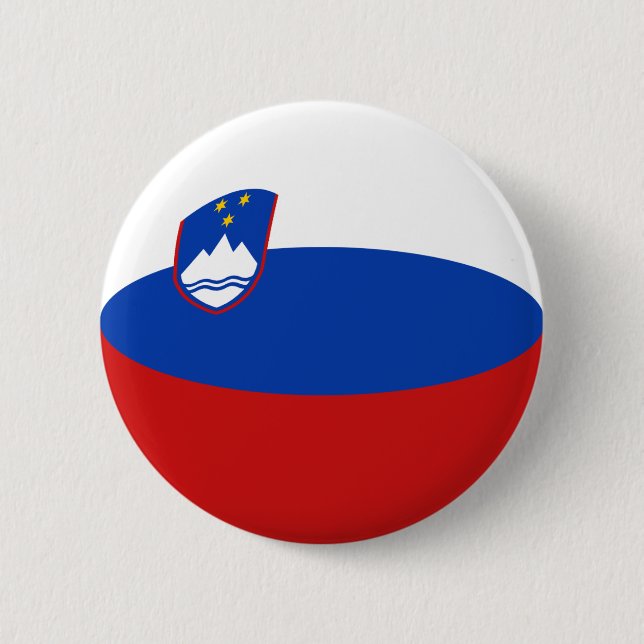 Slovenia Fisheye Flag Button (Front)