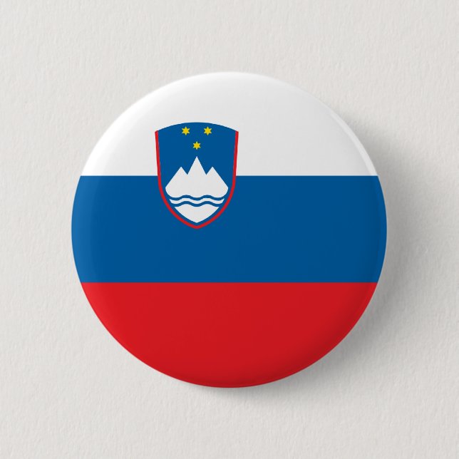 Slovenia Flag 6 Cm Round Badge (Front)