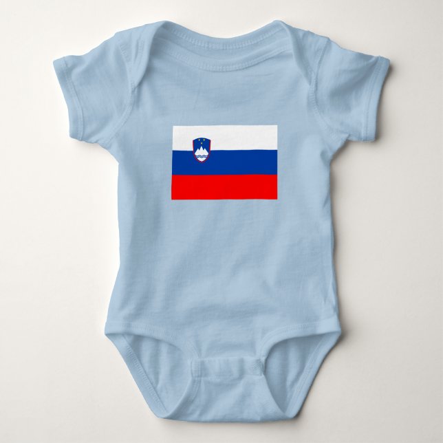 Slovenia Flag Baby Bodysuit (Front)