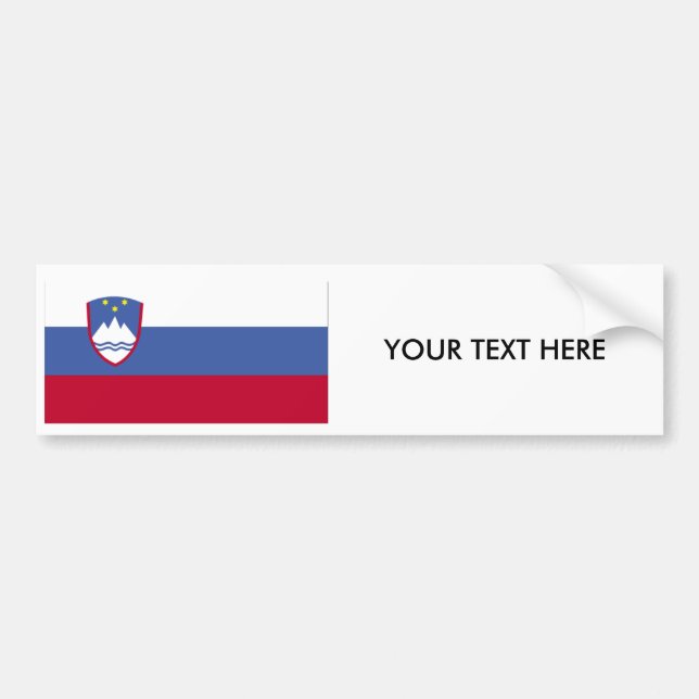 SLOVENIA FLAG Bumper Sticker (Front)