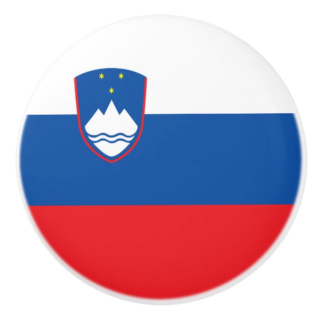 Slovenia flag ceramic knob (Front)
