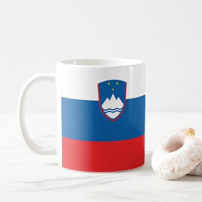 Slovenia Flag Coffee Mug (With Donut)