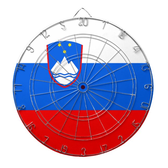 Slovenia Flag Dartboard (Front)