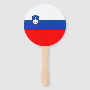 Slovenia Flag Hand Fan