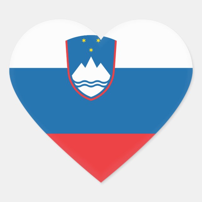 Slovenia Flag Heart Sticker (Front)