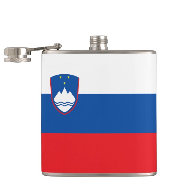 Slovenia flag hip flask (Opened)