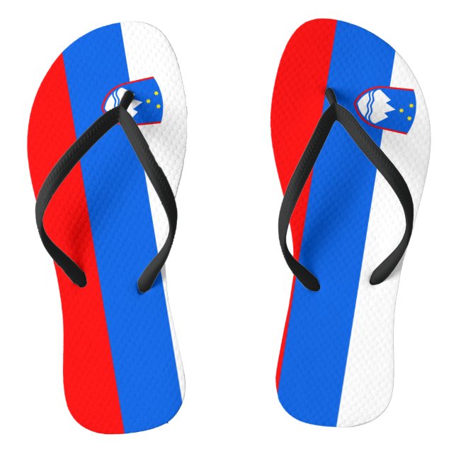 Slovenia Flag Jandals (Footbed)