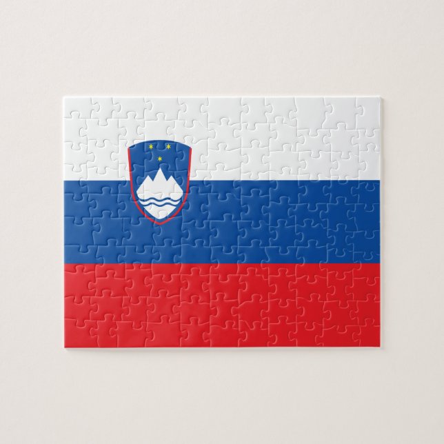 Slovenia flag jigsaw puzzle (Horizontal)