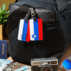 Slovenia flag luggage tag