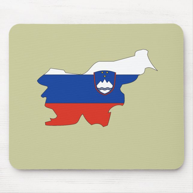 Slovenia flag map mouse pad (Front)