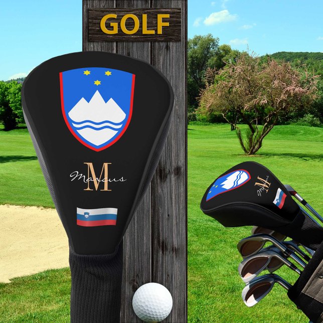 Slovenia & Flag Monogrammed Golf Clubs Covers (Creator Uploaded)