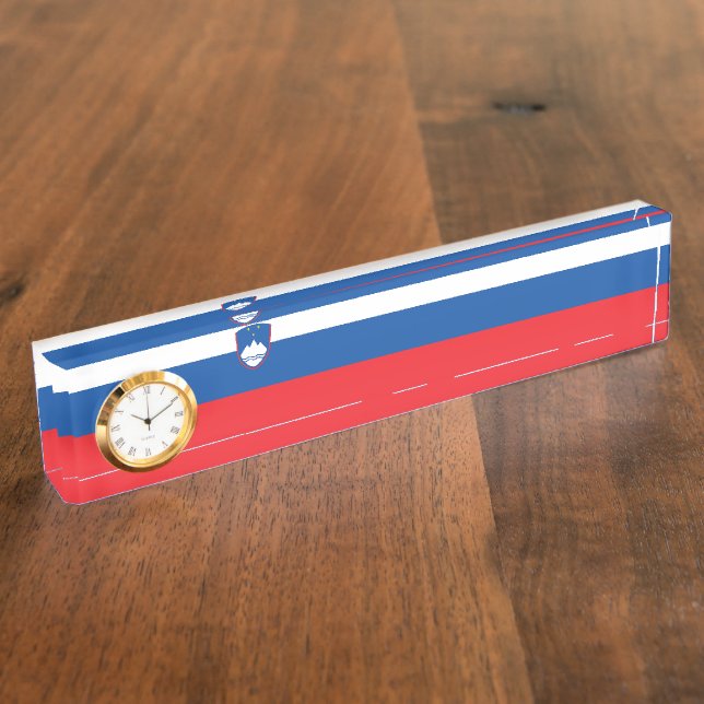 Slovenia flag nameplate (Side)