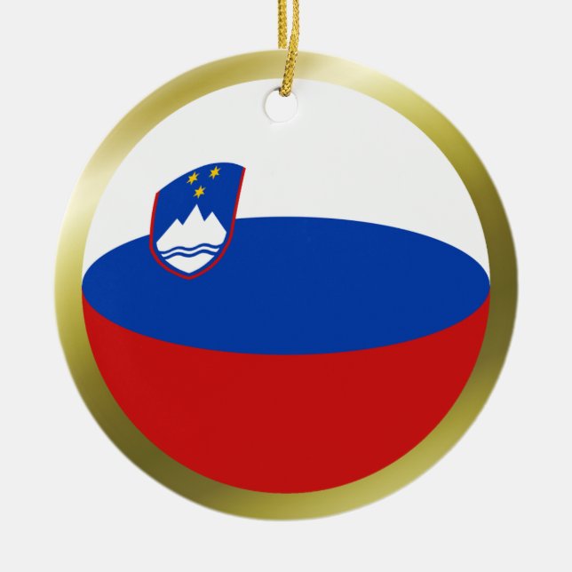 Slovenia Flag Ornament (Front)