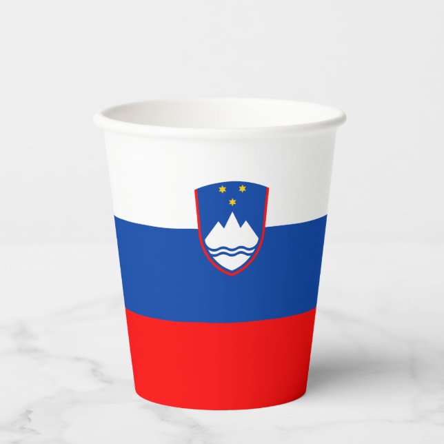 Slovenia Flag Paper Cups (Front)
