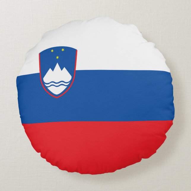 Slovenia flag round cushion (Back)
