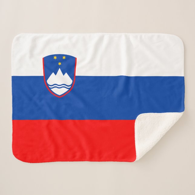 Slovenia Flag Sherpa Blanket (Front (Horizontal))