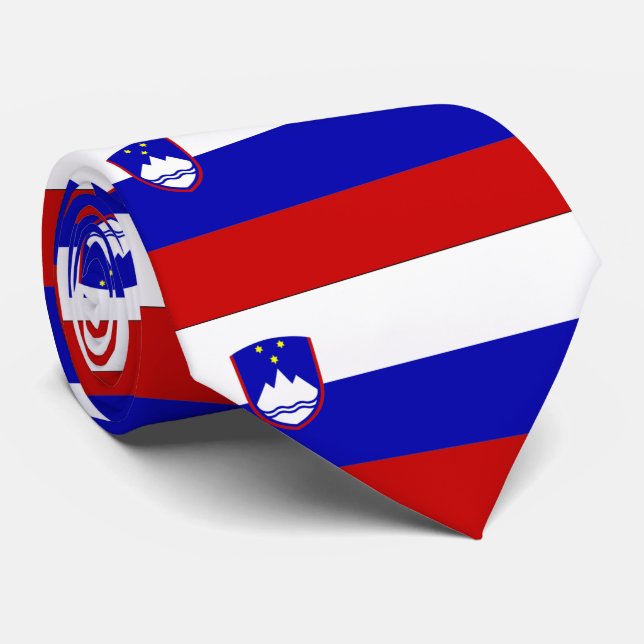 Slovenia flag tie (Rolled)