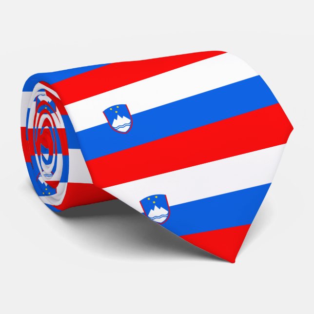 Slovenia Flag Tie (Rolled)