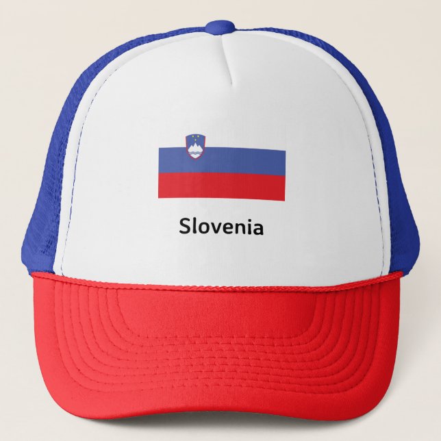 Slovenia Flag Trucker Hat (Front)