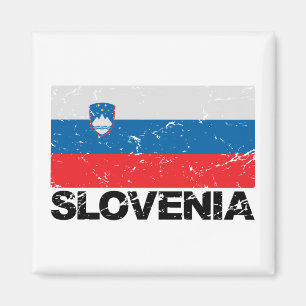 Slovenia Flag Vintage Magnet