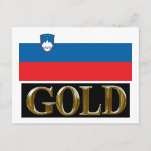 SLOVENIA GOLD POSTCARD