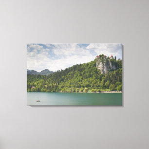 SLOVENIA, GORENJSKA, Bled: Bled Castle & Canvas Print