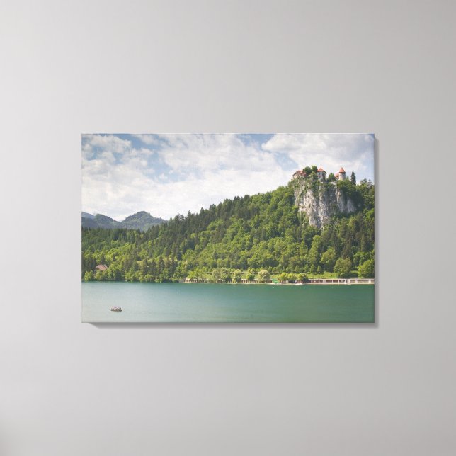 SLOVENIA, GORENJSKA, Bled: Bled Castle & Canvas Print (Front)