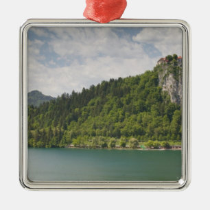 SLOVENIA, GORENJSKA, Bled: Bled Castle & Metal Tree Decoration