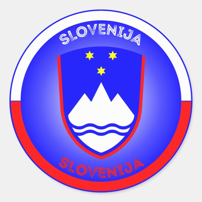 Slovenia Heritage Emblem Classic Round Sticker (Front)