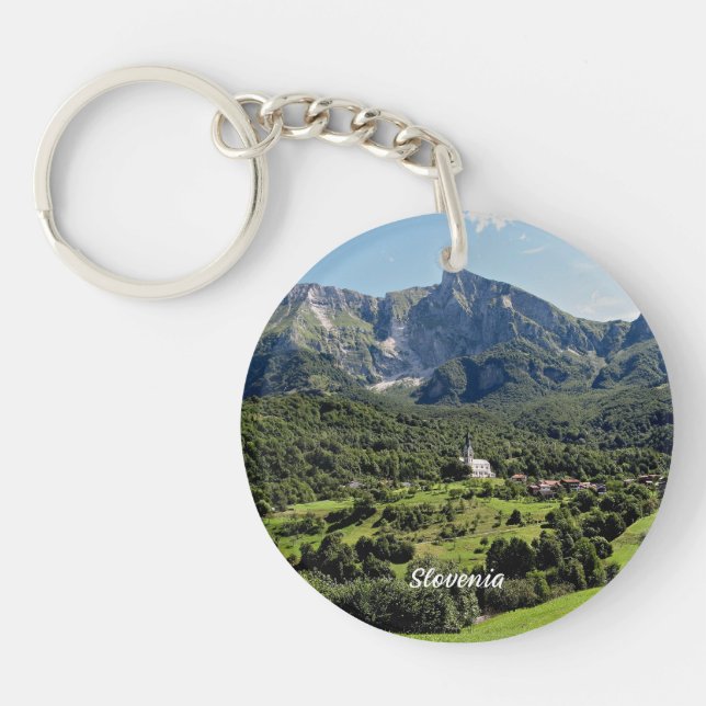 Slovenia landscape photograph key ring (Front)