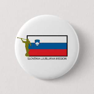 SLOVENIA LJUBLJANA MISSION LDS CTR 6 CM ROUND BADGE