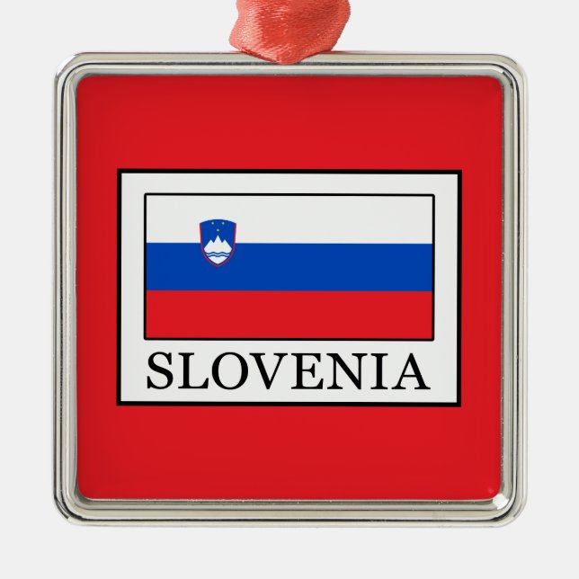 Slovenia Metal Tree Decoration (Front)
