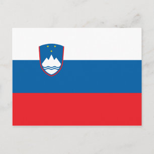 Slovenia National World Flag Postcard