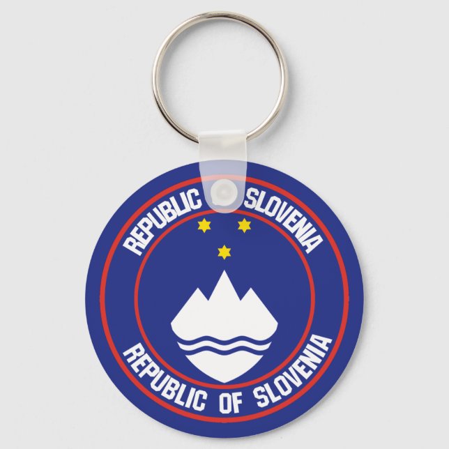 Slovenia Round Emblem Key Ring (Front)