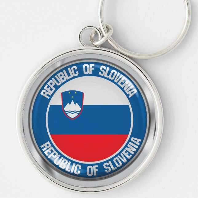 Slovenia Round Emblem Key Ring (Front)